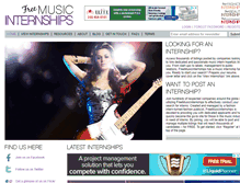 Tablet Screenshot of freemusicinternships.com